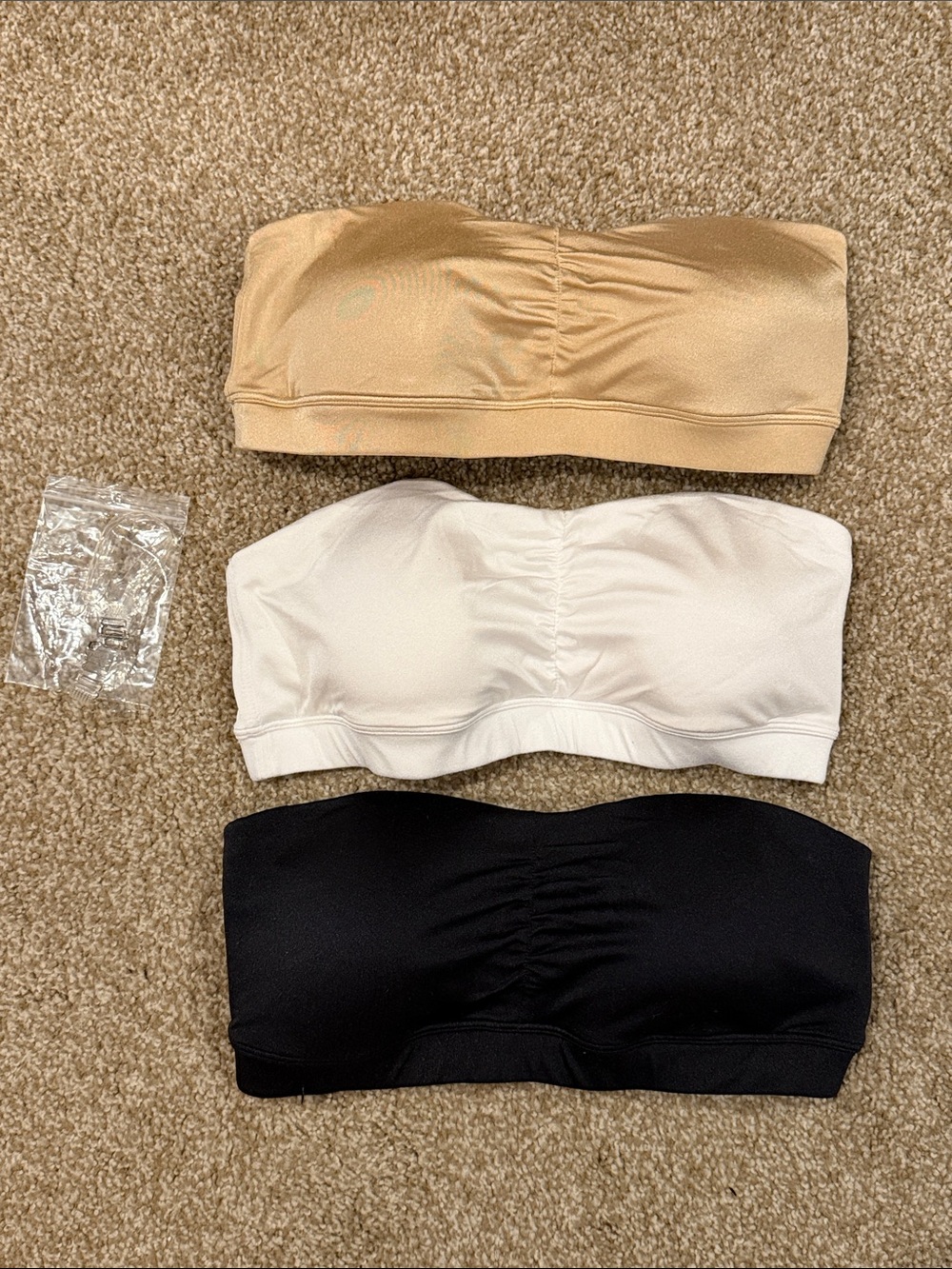 Set of 3 Maidenform Dream Bandeau Bra 40974 sz 34 w/optional clear straps